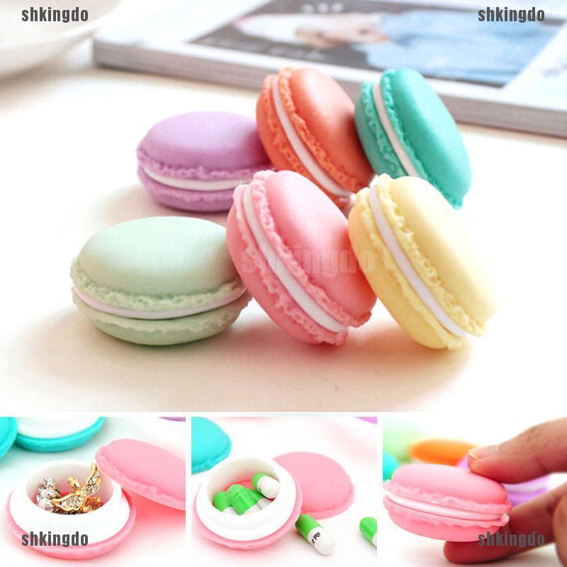 Hộp đựng trang sức hình chiếc bánh Macaron màu sắc dễ thương