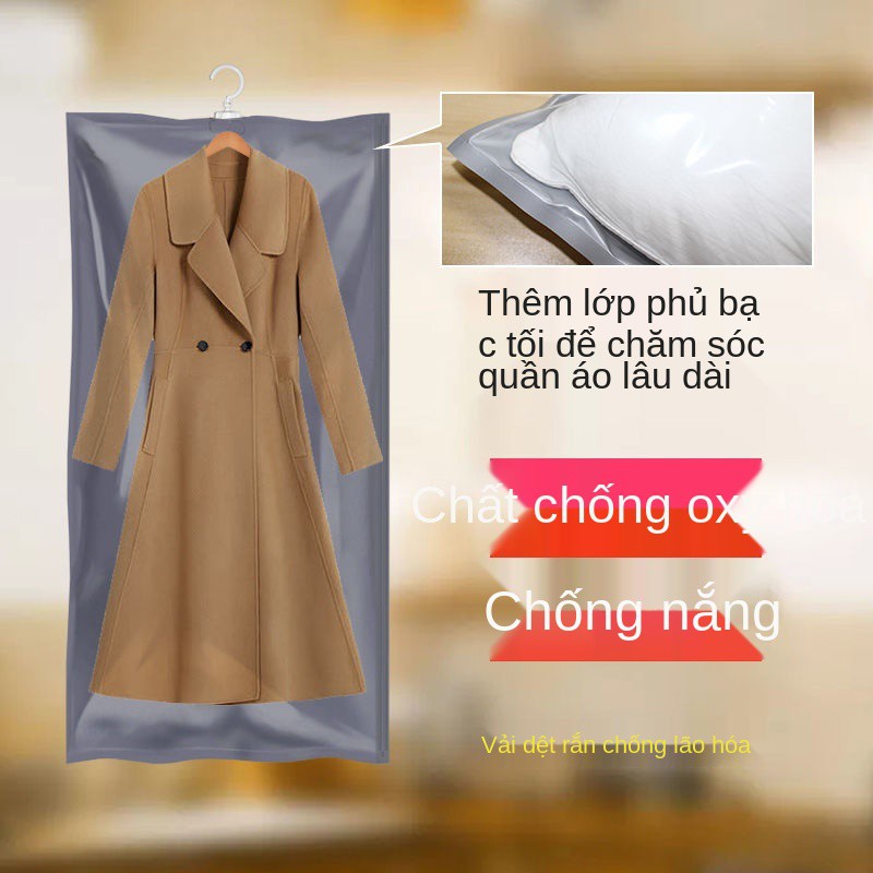 Túi nén chân không lưu trữ dạng treo kiểu gia đình hoàn thiện quần áo xuống khoác đựng bụi