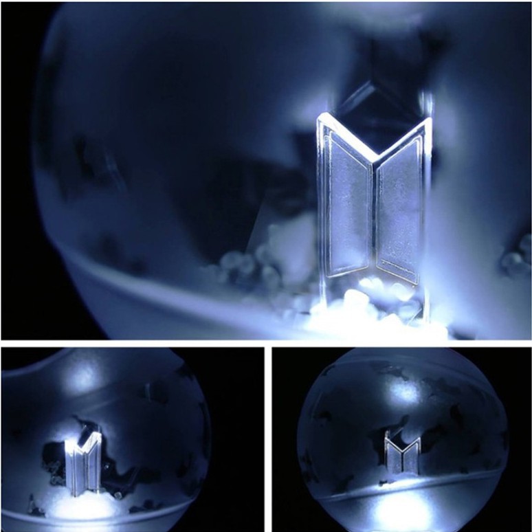 Thanh đèn LED cổ vũ hình quả bom phiên bản 3 kèm thẻ ảnh cho fan hâm mộ nhóm nhạc Kpop BTS
