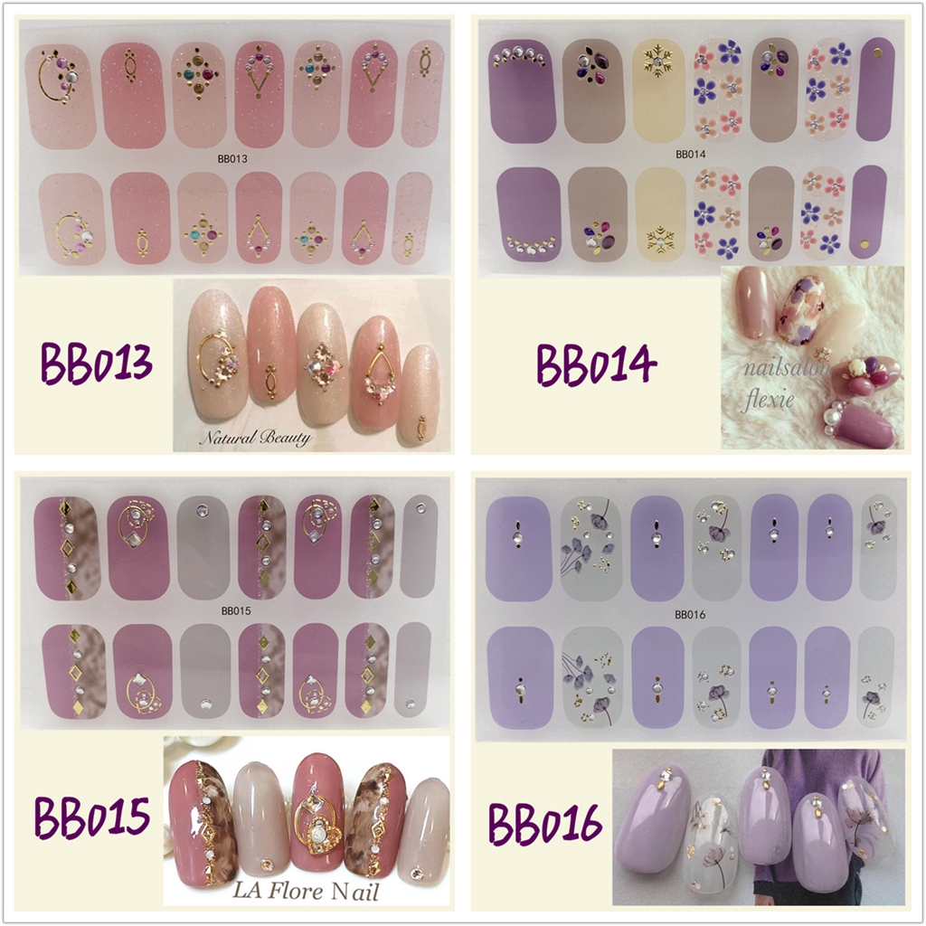 [Hàng mới về] Phụ kiện miếng dán trang trí móng tay nghệ thuật 3D Bb001-018