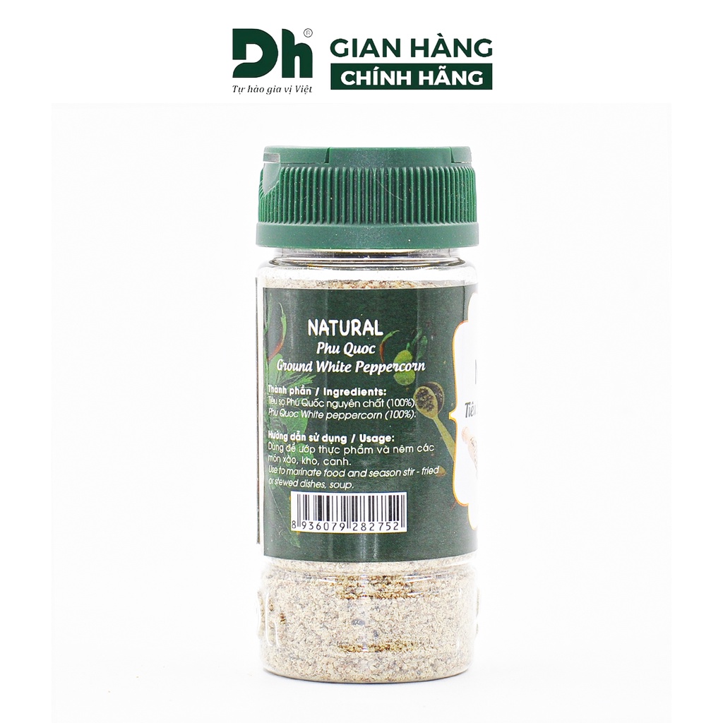 Tiêu sọ xay Phú Quốc Natural DH Foods chế biến thực phẩm 45gr/80gr