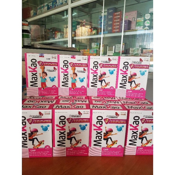 Canxi MaxKao _ hộp 20 ống ( canxi hàm lượng cao, không bị nóng)