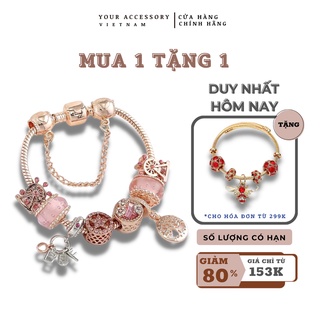  Vòng tay nữ mạ bạc S925 kiểu Pandora cao cấp YA08  YOUR ACCESSORY VIETNAM  