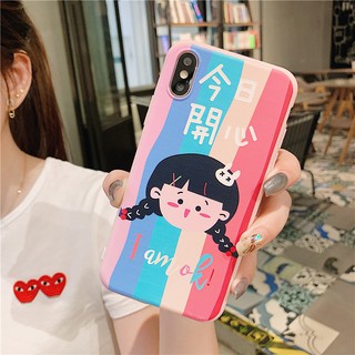 Ốp điện thoại chống sốc hình Happy Girl Frog HTB165 cho IPHONE 11 11PRO 11PROMAX X XS XSMAX XR 7 8+ SE 4.7INCH 5.5INCH