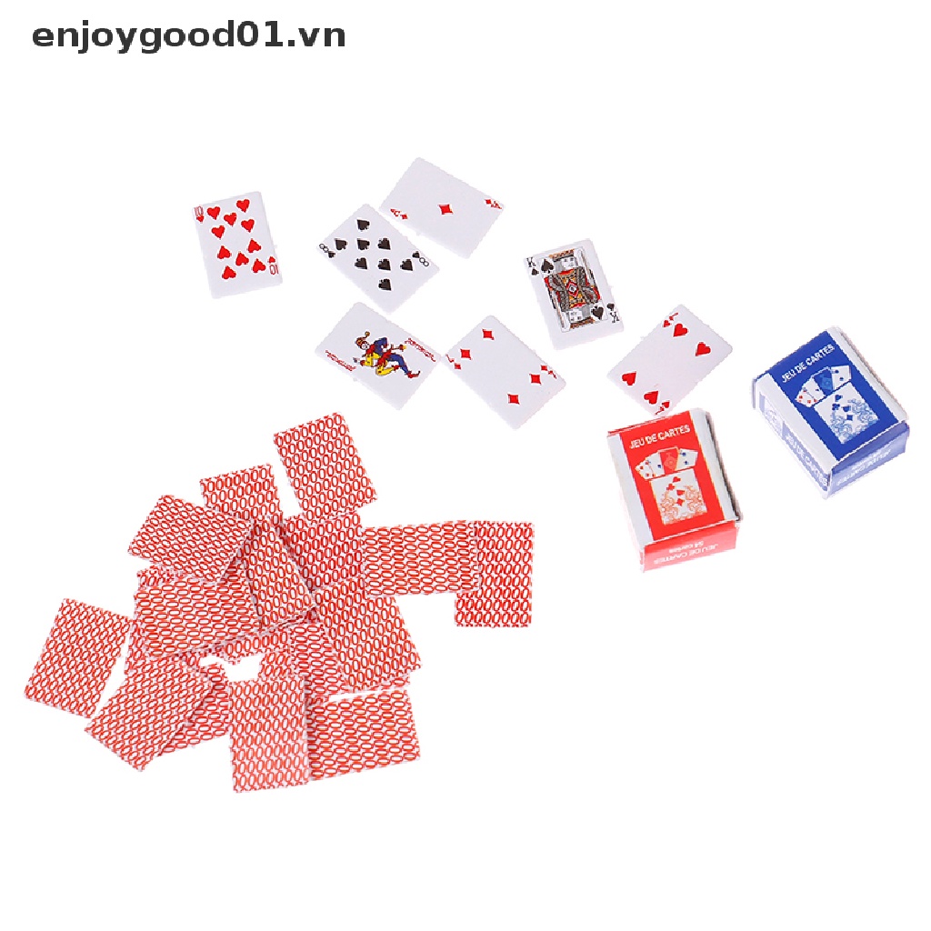 Bộ bài Poker tỉ lệ 1:12 trang trí nhà búp bê dễ thương