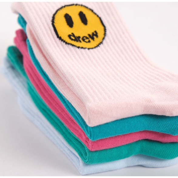 Vớ DREW SMILE cao cổ Nam Nữ đủ màu phong cách thể thao, trẻ trung, năng động.