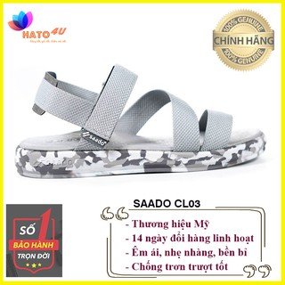 Sandal nữ nam giày saado - cl03 chất lính hoàng gia - unisex
