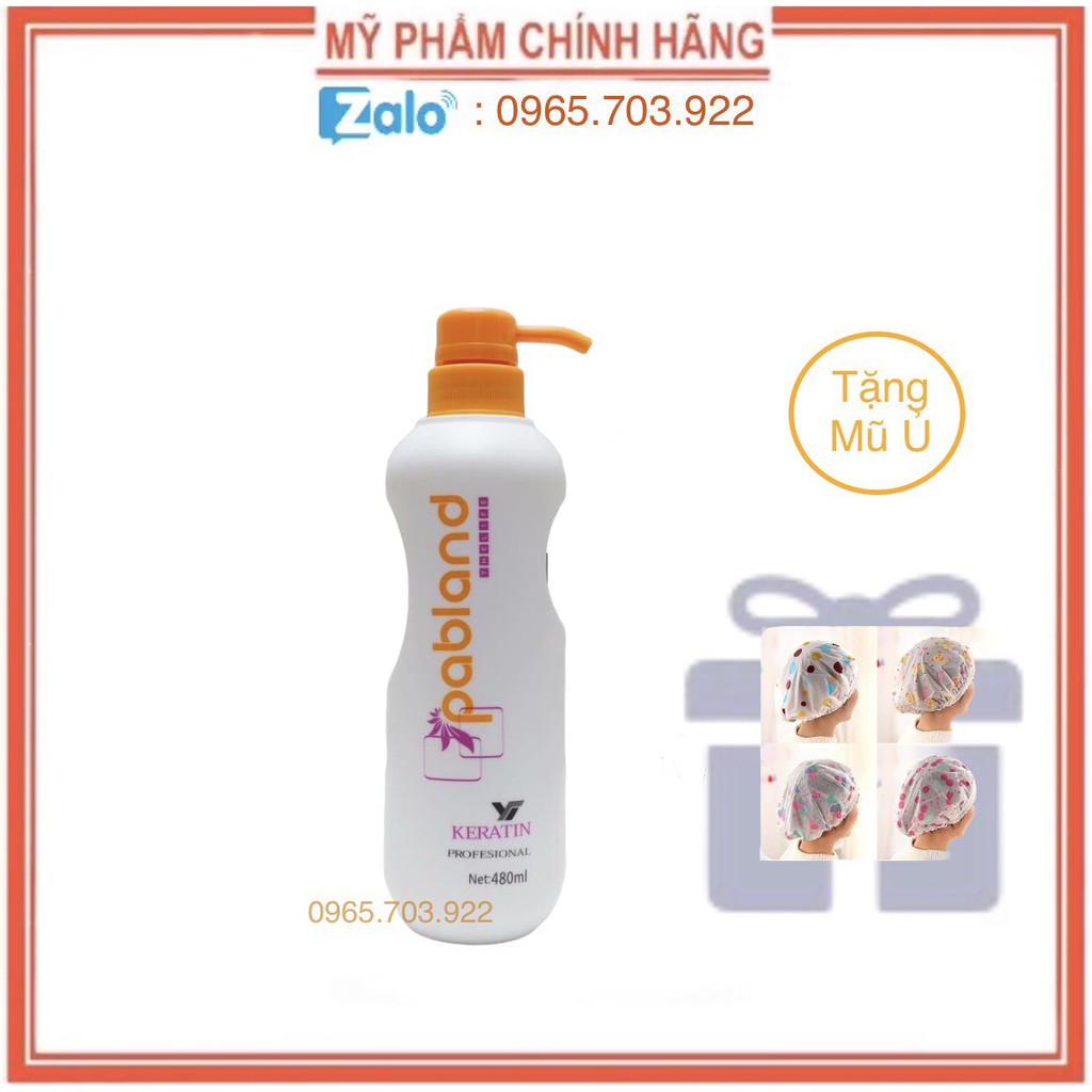 [ Pabland Chính Hãng ] Kem ủ Tóc Siêu Phục Hồi Keratin Pabland 480ml - Tặng Mũ Ủ