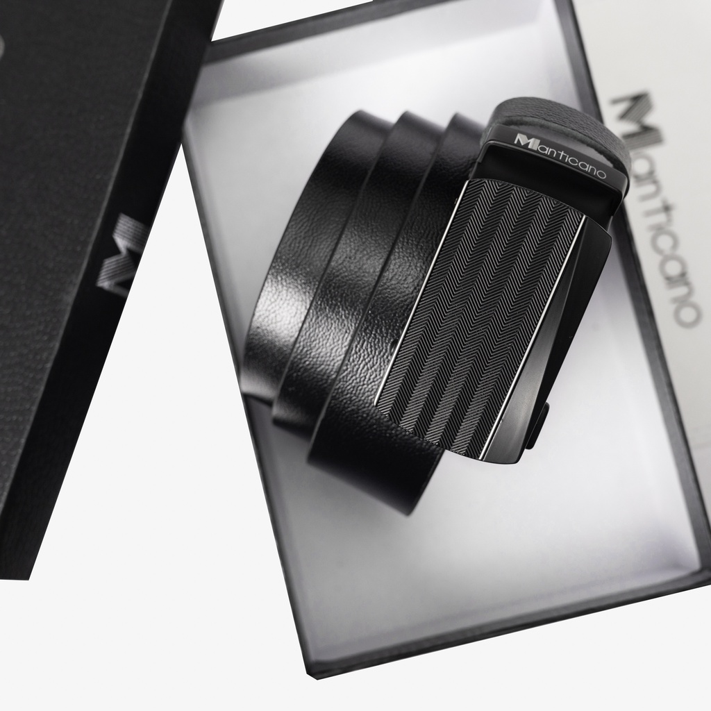 Thắt lưng da nam Manticano da bò thật mẫu khóa tự động TL11