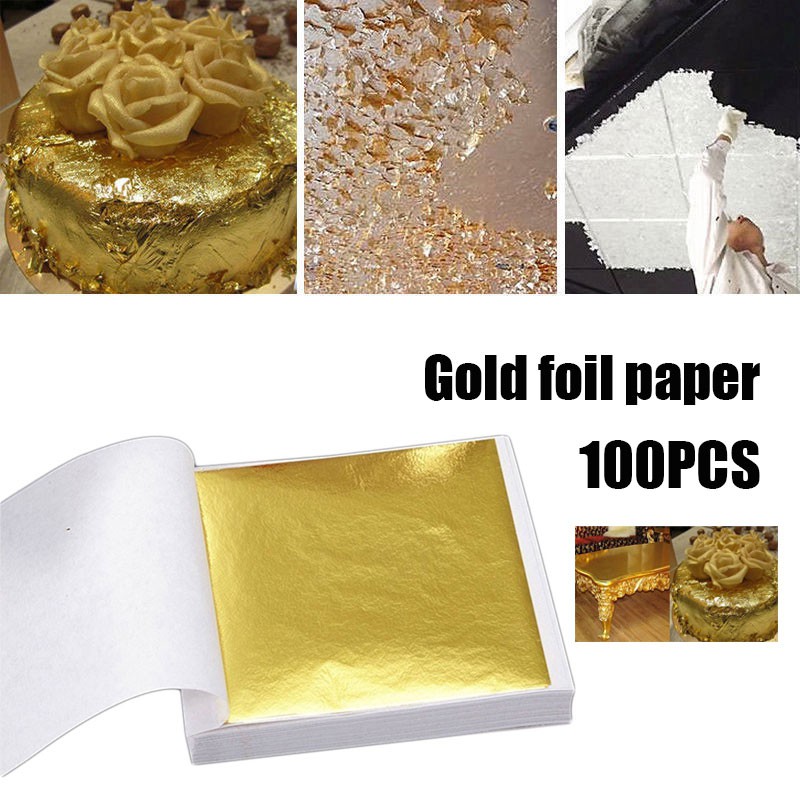 Foil Decal 8 8.5cm Decorative Materials Durable Gold Foil 8 8.5cm Home Decoration 24K Gold Leaf 8 8.5cm Frame 24K 