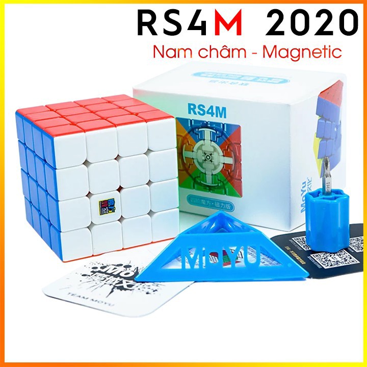 Rubik 4x4 RS4M 2020 RS4 M Rubic Nam Châm 4 Tầng Stickerless (Hãng Mod)