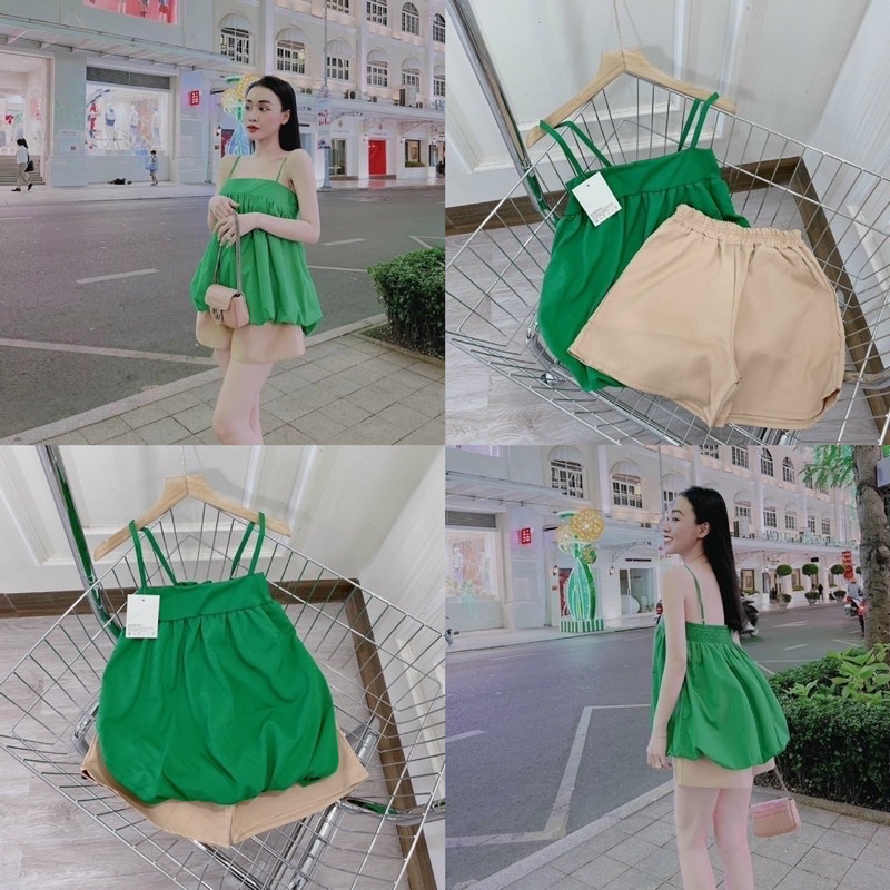 Set áo 2d short xinh