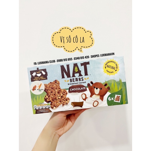 [Nội địa Anh] [Hàng AIR-có bill] Ngũ cốc ăn sáng cho bé hình gấu NAT BEARS Cereal Nestle