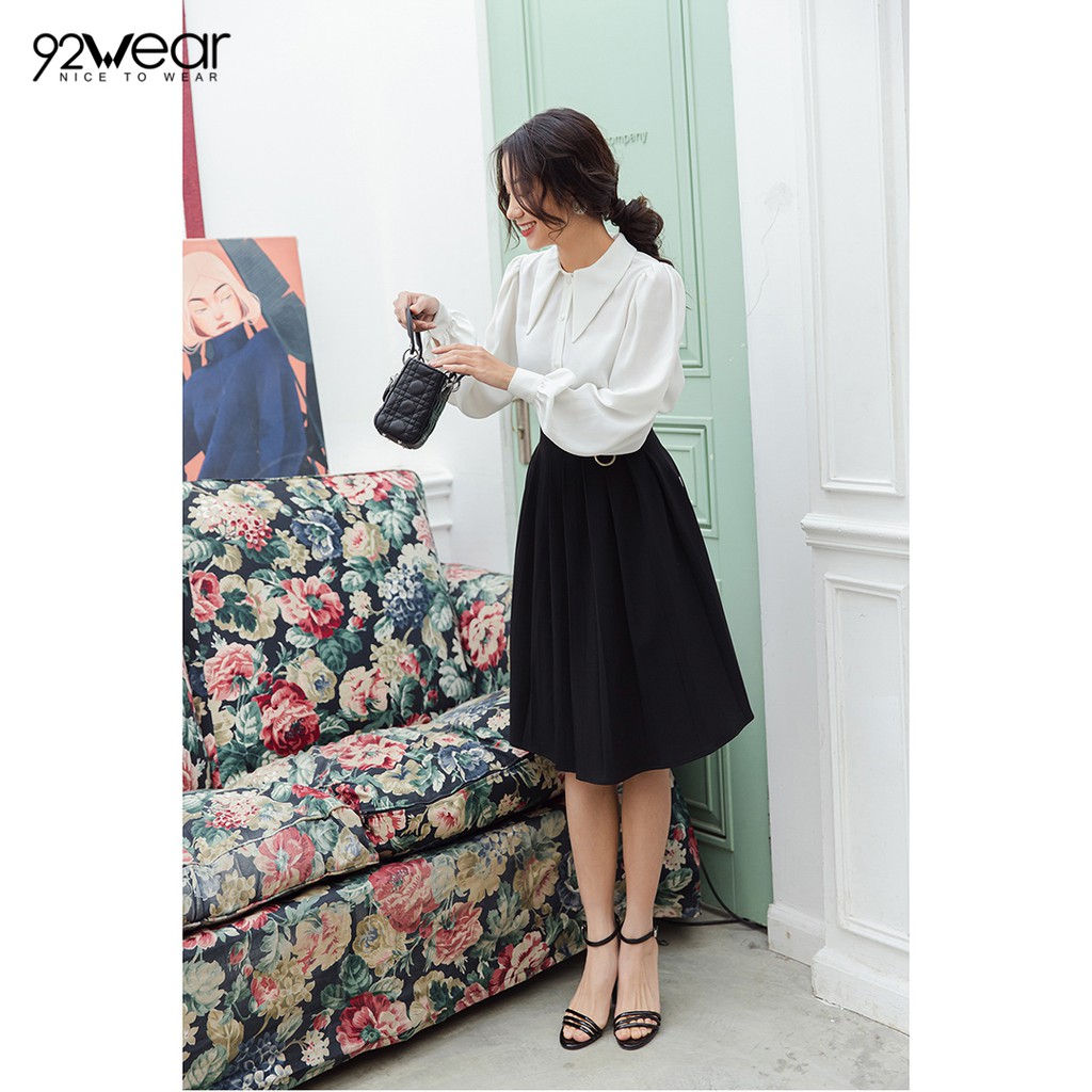 Áo sơ mi nữ dài tay cổ đức bản to 92WEAR ASW0831 | BigBuy360 - bigbuy360.vn