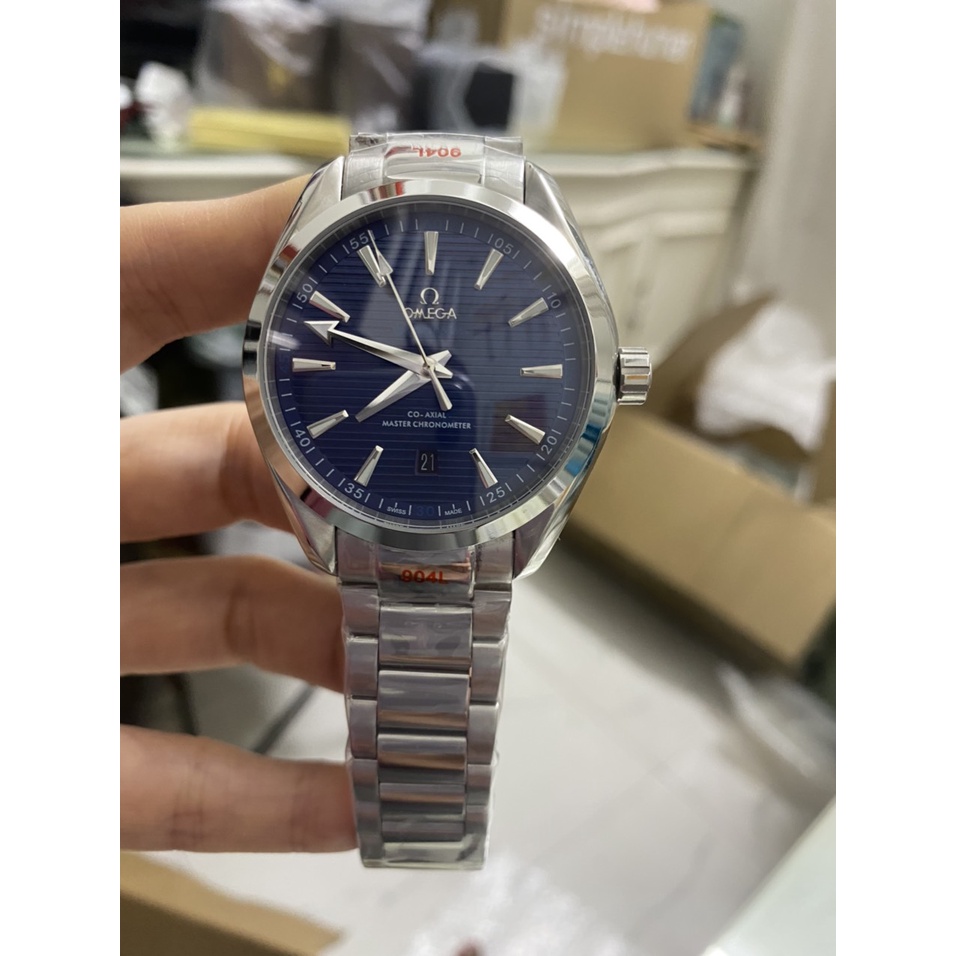 Đồng hồ Nam Omga máy cơ automatic 3kim 1lich  dây kim loại 41mm nhiều màu