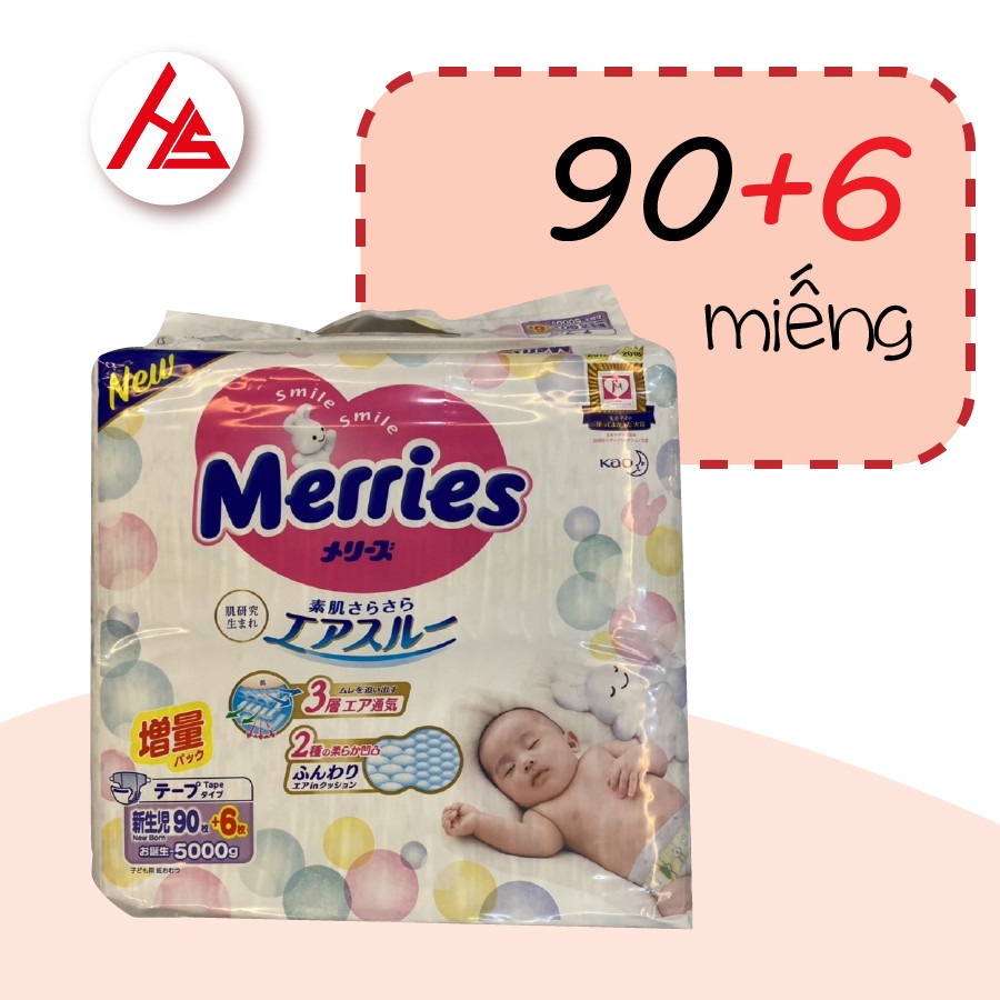 Bỉm Dán Merries Newborn 96
