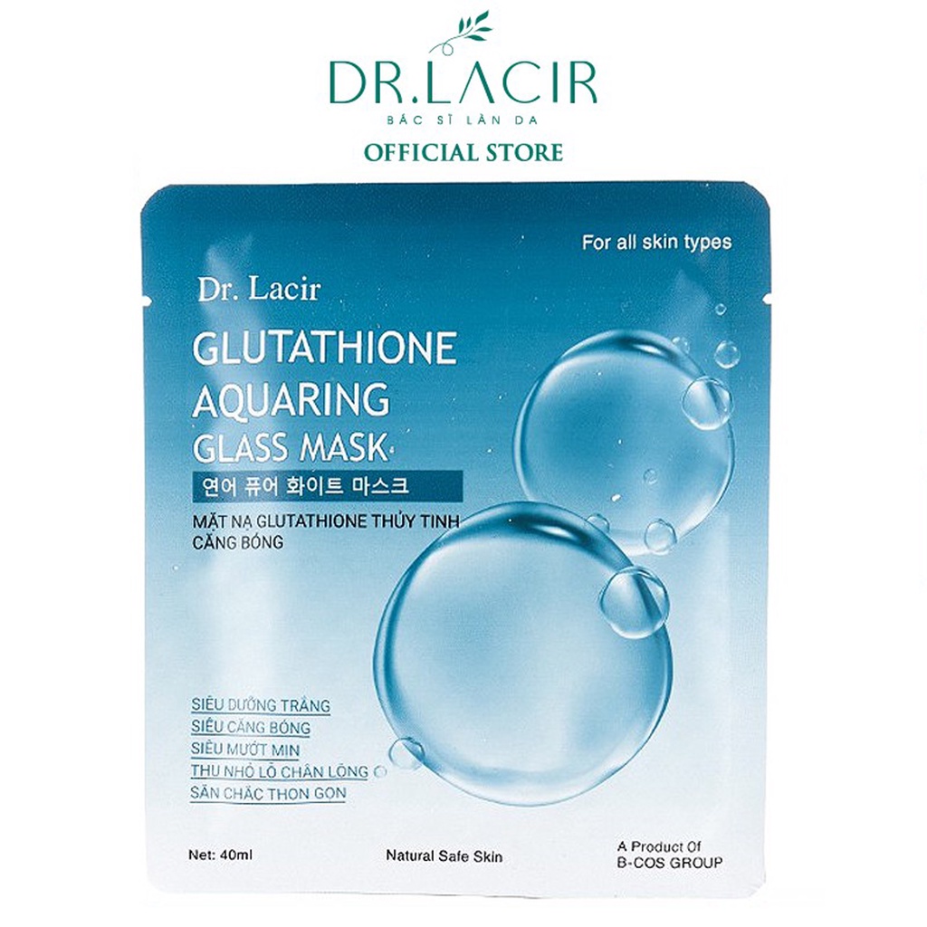 Mặt nạ dưỡng da Xuda mặt nạ dưỡng ấm trắng da Dr Lacir Glutathione giảm mụn thâm chống lão hóa hộp 6 miếng