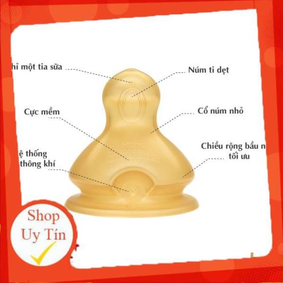 ⛔  Bộ 2 Núm Ti NUK Premium Choice+ Cao Su, Silicon