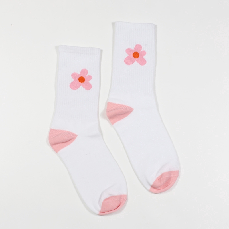 Vớ cotton in họa tiết hoa dễ thương cho nam nữ