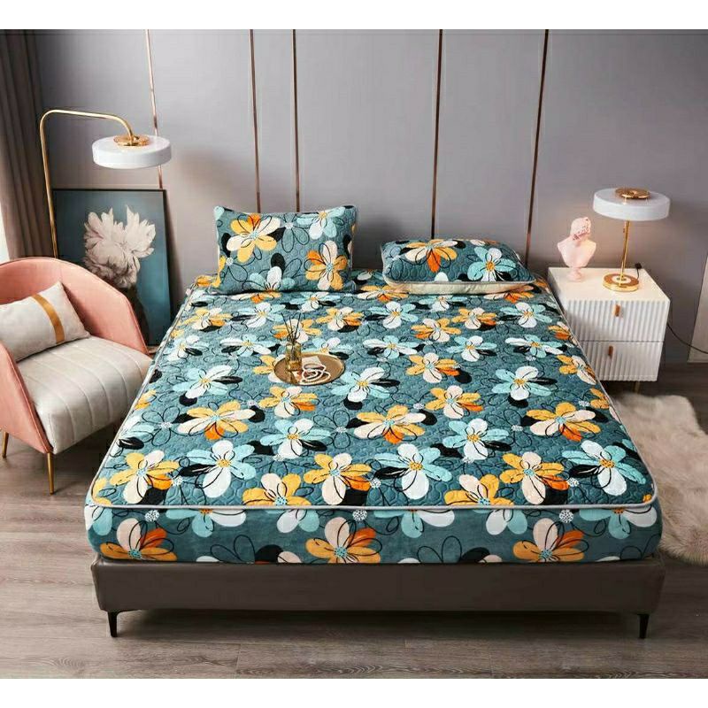 Bộ ga gối nỉ nhung tuyết hàng dày loại 1