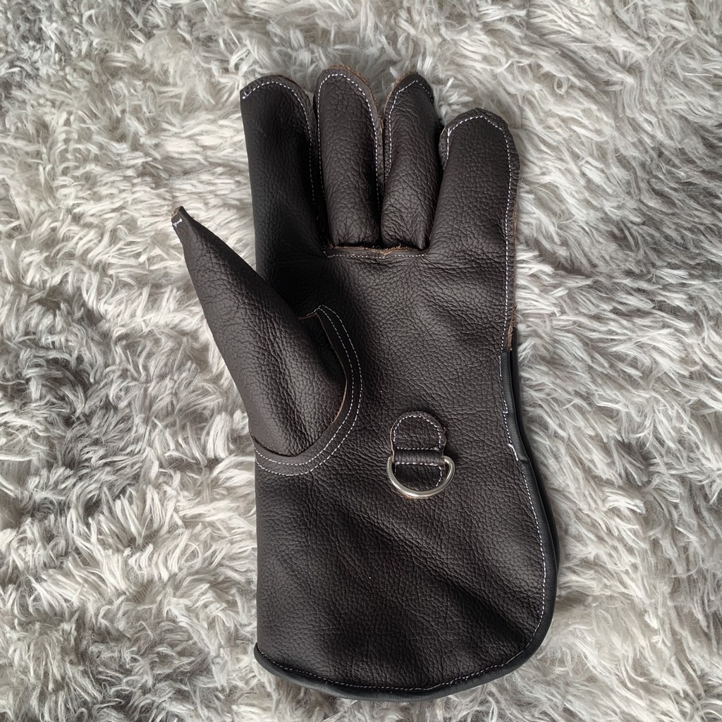 Phụ kiện chim săn - Găng tay chim săn mồi 5 ngón da bò thật dùng huấn luyện chim săn mồi và chim ưng các loại