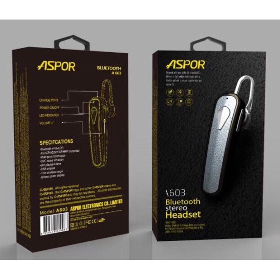 Tai nghe bluetooth Aspor A603