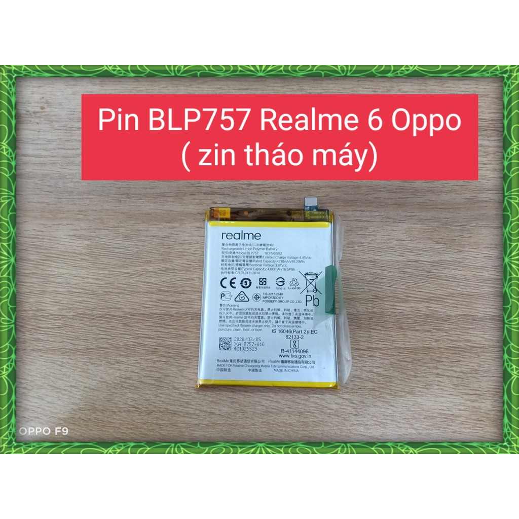 Pin BLP757 Realme 6 Oppo ( Zin tháo máy)