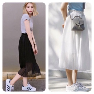 Chân Váy Midi Voan Dập Ly Hot Nhất