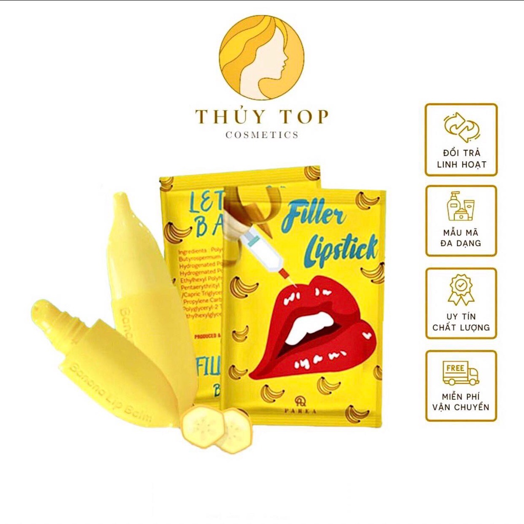 Son Chuối Filler Lipstick Khử Thâm Môi Collagen Banana Giúp Môi Căng Mọng Hồng Hào