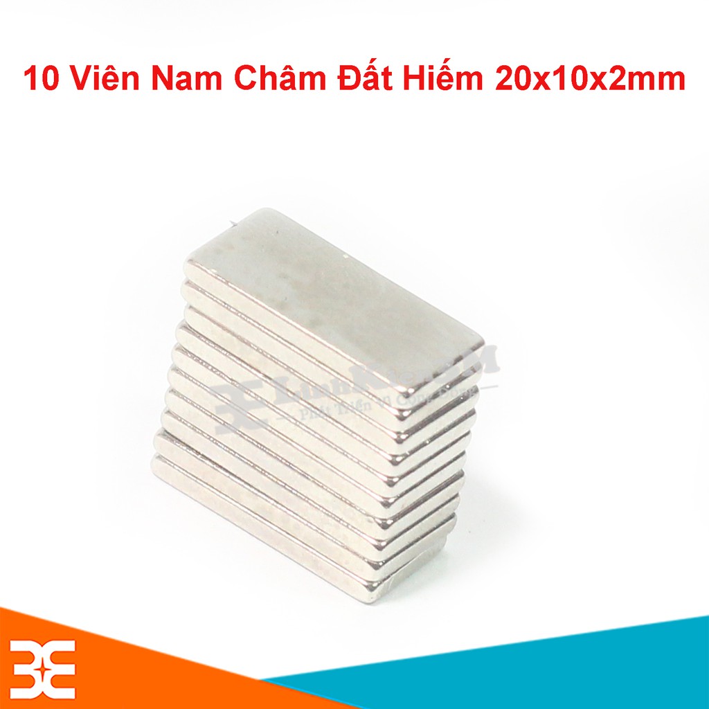 [Tp.HCM] Bộ 10 Viên Nam Châm Đất Hiếm 20x10x2mm ( Từ Tính Hút Cực Mạnh )