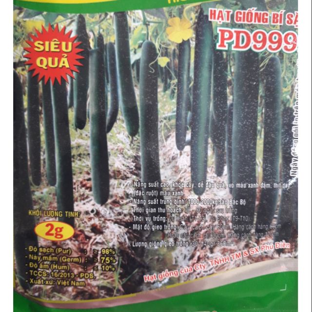 Hạt giống bí sặt 2gram