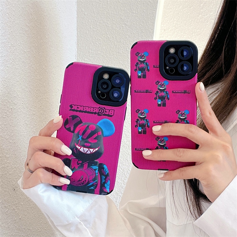 Ốp Điện Thoại Da Mềm In Hình Gấu Cho iPhone 13 / 12 Pro Max IP11 7 8 Plus