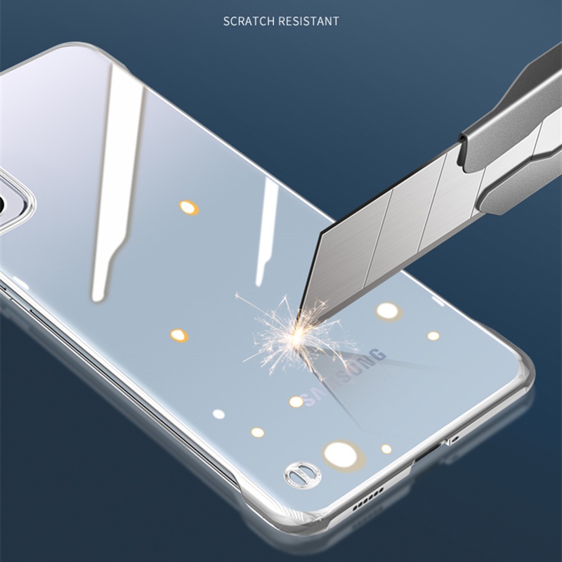 Ốp Điện Thoại Nhựa Cứng Trong Suốt Không Viền Cho Samsung Galaxy S23 S22 Plus S21 Ultra S21 FE Note 20 Ultra S20 Plus