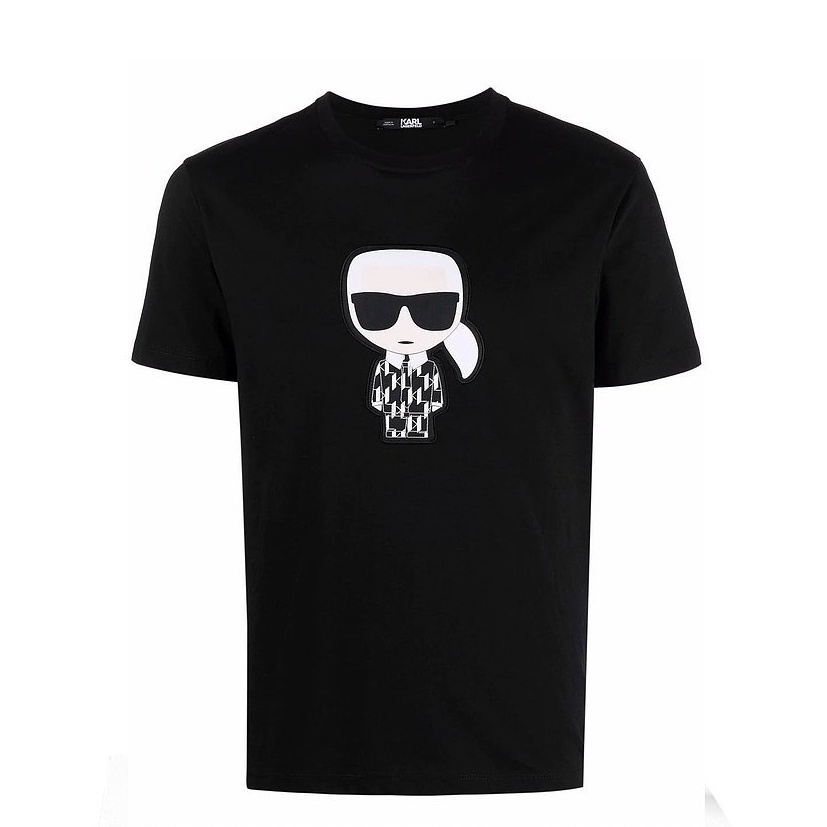 Áo Thun cotton Tay Ngắn In Hình Karl Lagerfeld Thời Trang Unisex