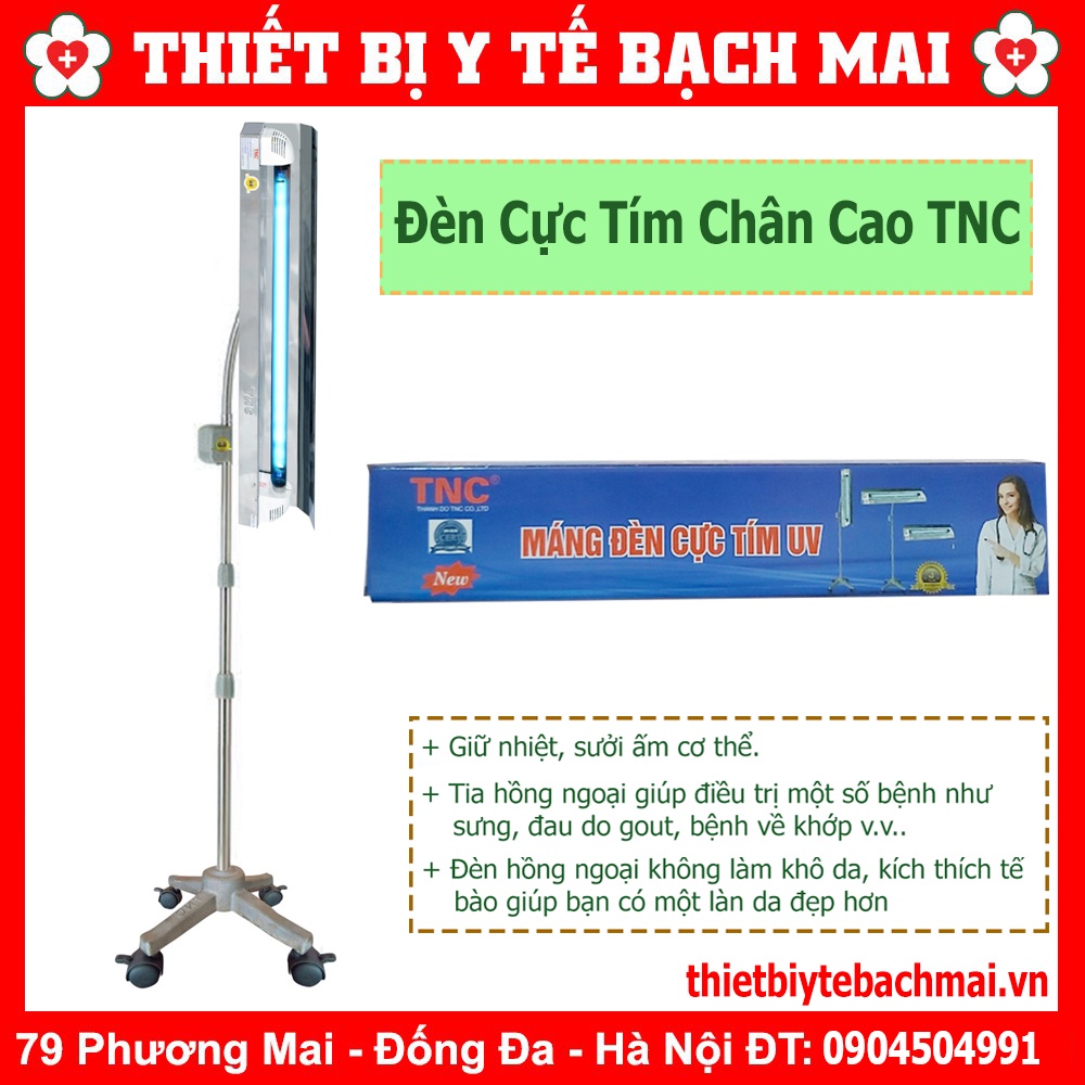 Đèn Cực Tím Có Bánh Xe Đẩy Khung Inox TNC