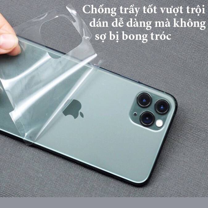 Miếng dán mặt sau PPF Full viền chống xước iphone 6 7 8plus x xs 11 11 Pro Max 12 12promax 13 13promax 14 14plus S P