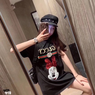🐭Áo thun Gu mickey kim sa siêu đẹp