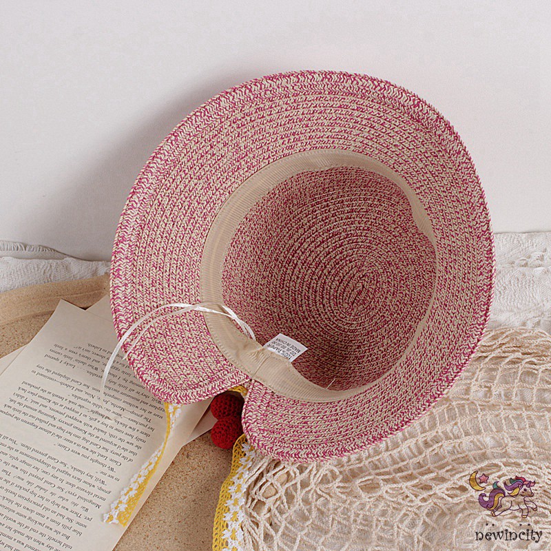 Mũ Rơm Thắt Nơ Xinh Xắn Phong Cách Hàn Quốc Cho Nữ