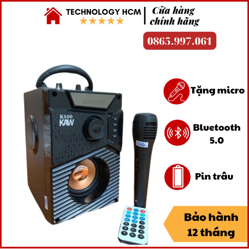 Loa hát Karaoke, Loa công suất lớn A300 (Mẫu mới KAW k500) TẶNG MIC HÁT Cao cấp Nghe Nhạc Cho Âm Thanh 3D Sống Động