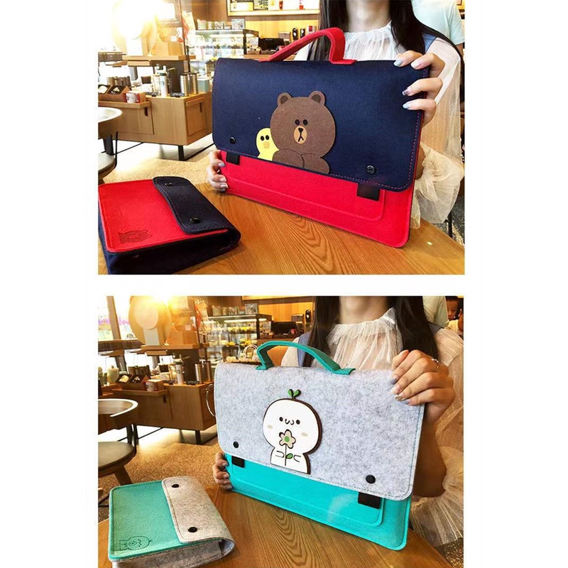 Túi đựng laptop họa tiết hoạt hình chống thấm nước cho Macbook Air Pro 11/12/13/14/15 inch