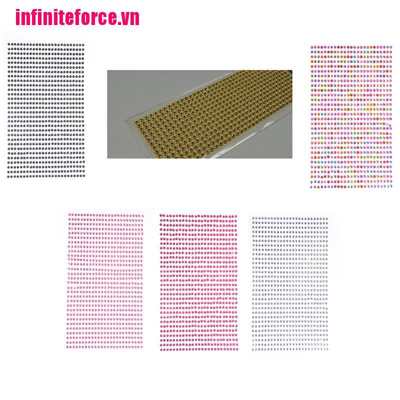 (Hàng Mới Về) Miếng Dán Đính Đá Pha Lê Tự Dính Trang Trí Xe Hơi