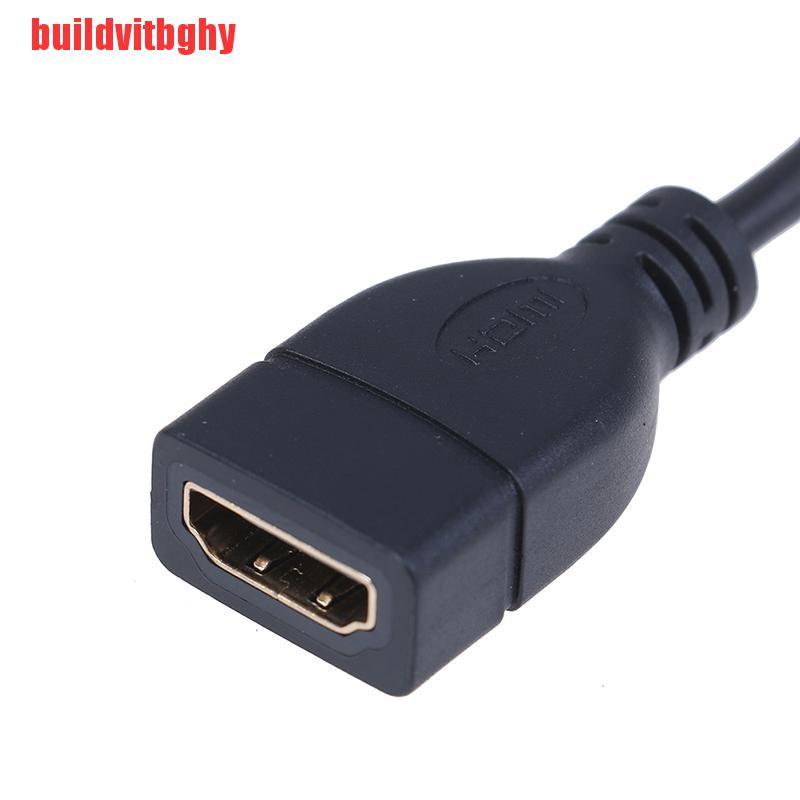 (Mua-Code) Giắc Chuyển Đổi Từ Micro Hdmi Sang Hdmi Male Sang Female Cho Hdtv Type D Hdmi