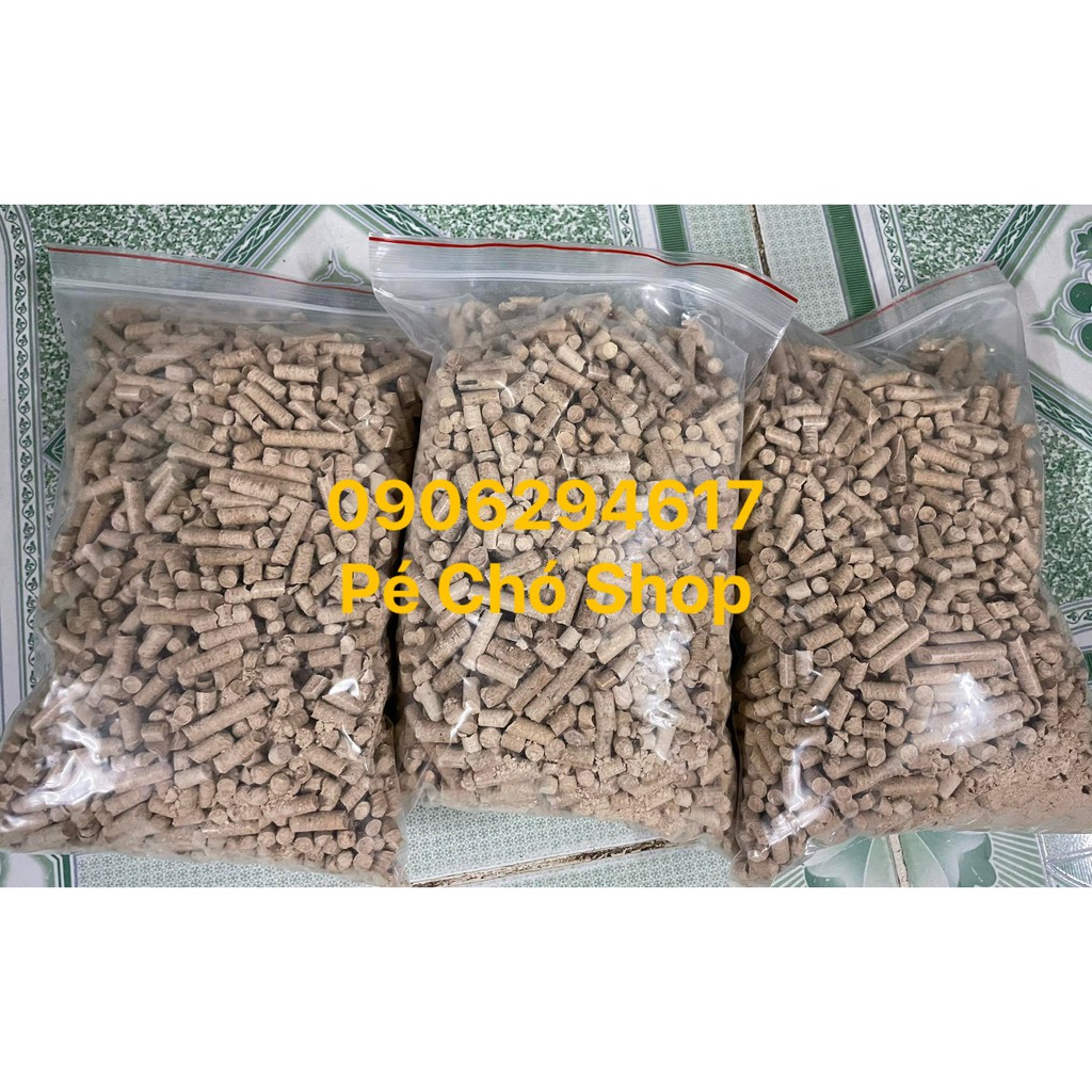 Gỗ nén vàng lót chuồng túi 1kg thú cưng ,có mùi thơm gỗ khử chuồng .