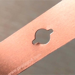 Kẽm nối pin 32650 sợi đơn bằng đồng dày 0.15mm khoảng cách lỗ 34.5mm