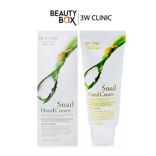 Kem Dưỡng Da Tay 3W Clinic Moisturizing Snail Hand Cream 100ml