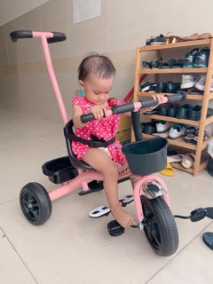 Xe đạp ba bánh có tay đẩy