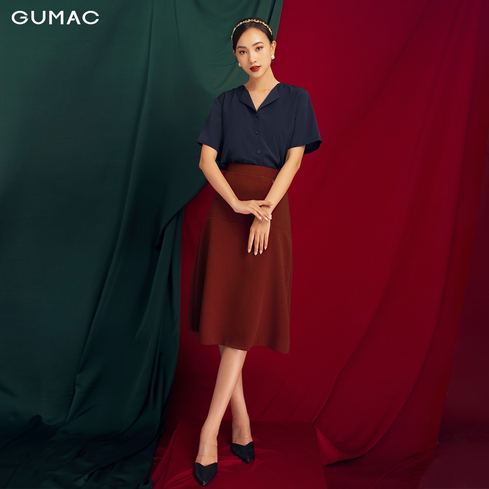 Chân váy nữ mổ dây kéo GUMAC đủ màu, đủ size, thiết kế basic dáng dài, thanh lịch VB1181 | BigBuy360 - bigbuy360.vn