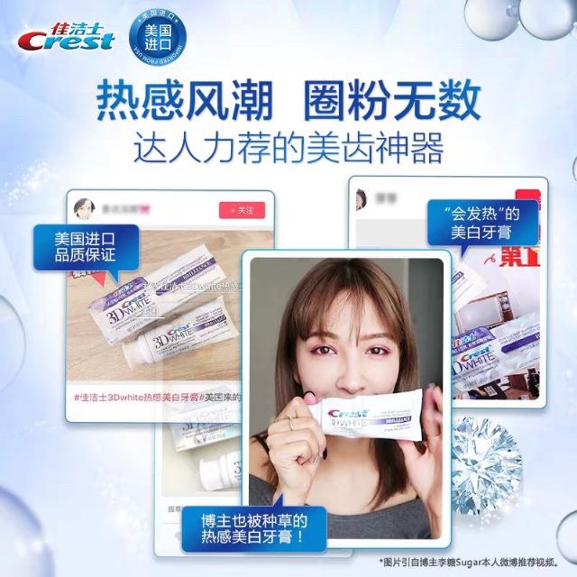 [CÓ SẴN] KEM CREST 3D WHITE 116G - 90G TUÝP LỚN TRẮNG RĂNG VƯỢT TRỘI HÀNG NHẬP TMALL (MẪU TIẾNG TRUNG TRÊN HỘP)