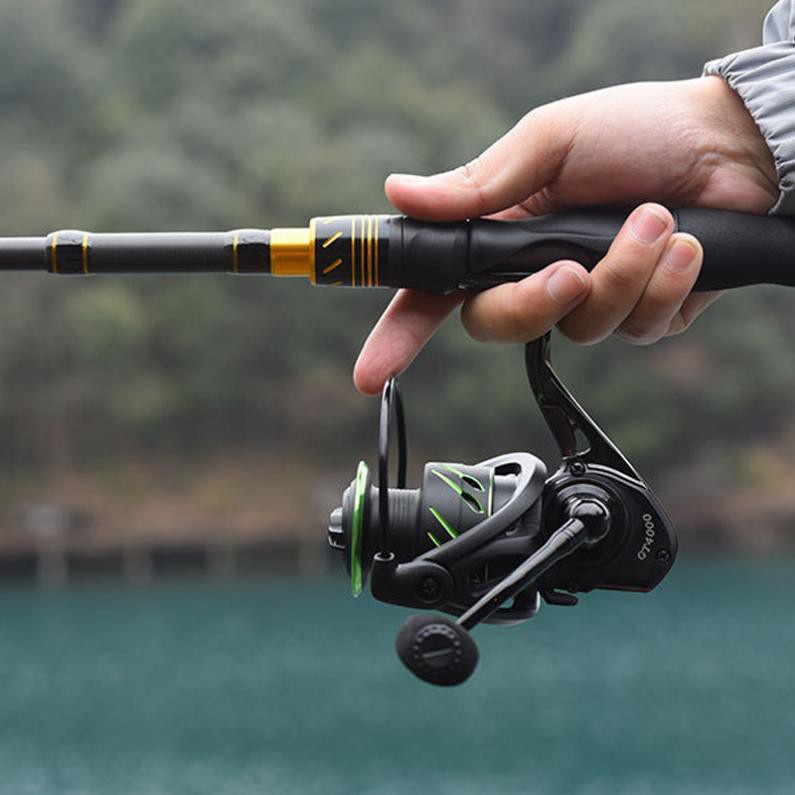 Máy Câu Cá Bằng Kim Loại 2000-7000 Màu Đen Và Xanh Lá 18kg