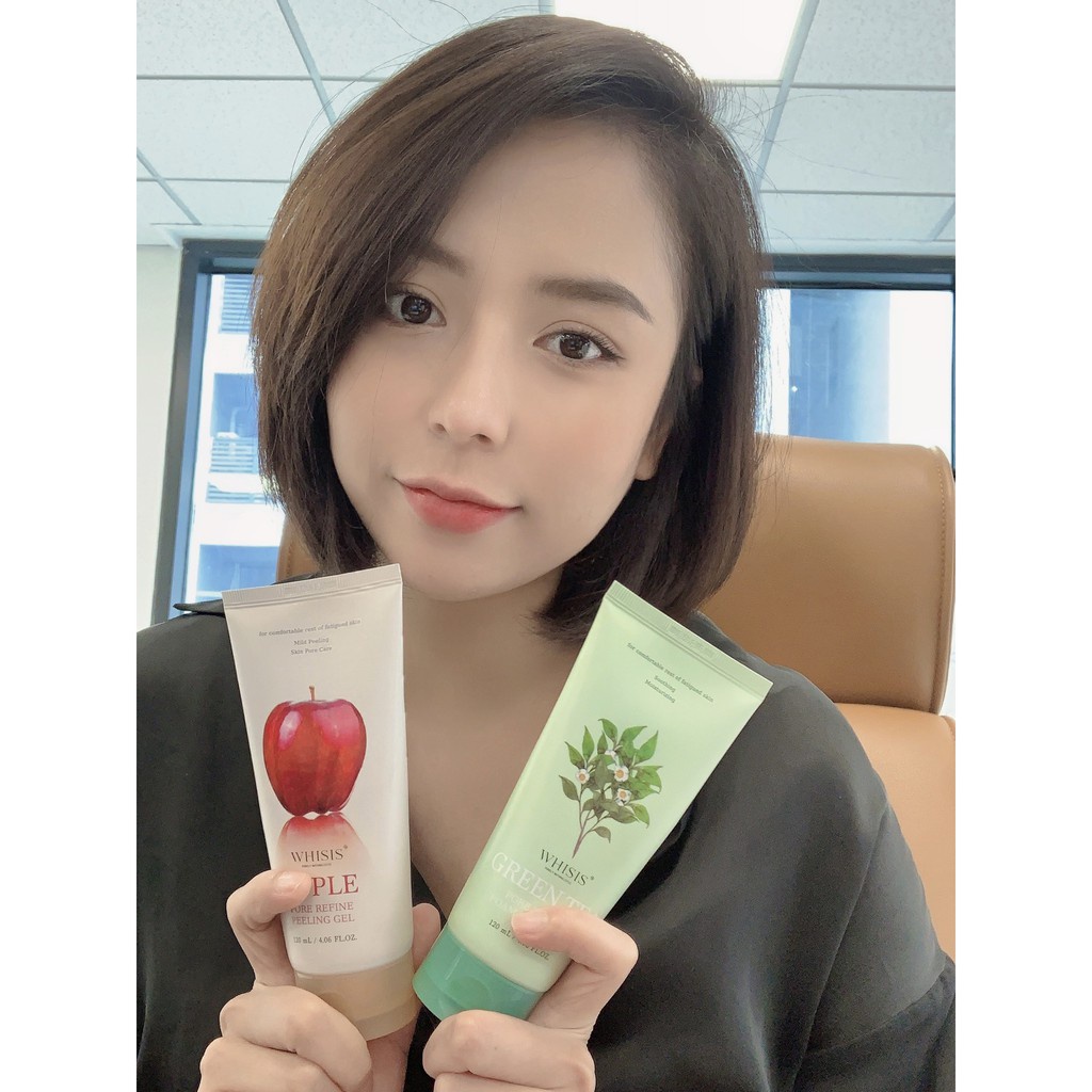 Tẩy Tế Bào Chết Mặt Dạng Gel WHISIS Apple Pore Refine Peeling Gel Thu Nhỏ Lỗ Chân Lông Chiết Xuất Táo Đỏ Lên Men 120ml